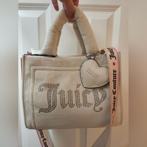 Juicy Couture Beige Tote with Rhinestone Logo